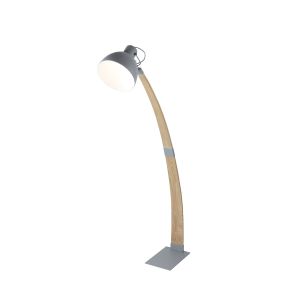 Nanna Floor Lamp, Light Wood, Matt Grey