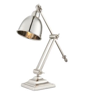 ENDON-EH-RASKIN-TL RASKIN SINGLE TABLE LAMP POLISHED NICKEL PLATE FINISH