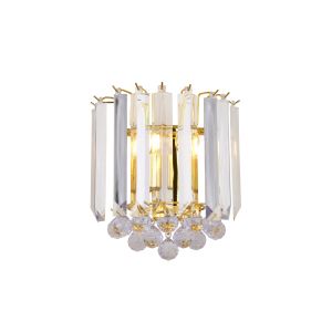 Endon FARGO-WBBP Fargo Double Wall Light Brass Plate/Clear Acrylic Finish