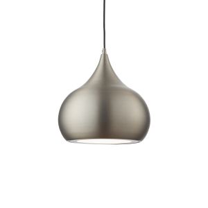 Brosnan 1 Light 18W Integrated LED, 4000K 1480lm Soft Matt Nickel Adjustable Single Pendant