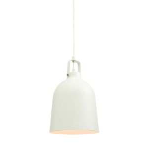 Lazenby 1 Light E27 Matt White Adjustable Single Pendant