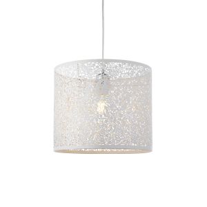 Secret Garden 1 Light E27 30mm Non Electric Matt Ivory Patterened Adjustable Pendant Shade (Shade Only)