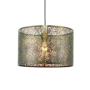 Secret Garden 1 Light E27 400mm Non Electric Antique Brass Patterened Adjustable Pendant Shade (Shade Only)