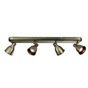 Westbury 4 Light GU10 Antique Brass Ceiling Mounted Bar Spot Light