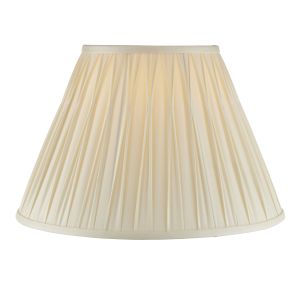 Chatsworth 16" Ivory 100% Silk Tapered Hand Stitched Single Pinch Pleats Fabric Shade