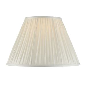 Chatsworth 16" Vintage White 100% Silk Tapered Hand Stitched Single Pinch Pleats Fabric Shade