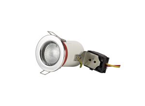 Agni GU10 Fixed Fire Rated Downlight, Polished Chrome, Cut Out: 68mm