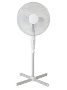 Airo 45W 16", 3 Speed Oscillating Pedestal Fan, White