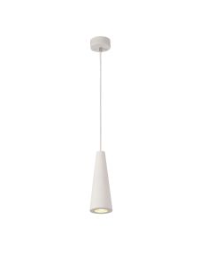 Alina 9cm Cone Pendant, 1 x GU10, White Paintable Gypsum