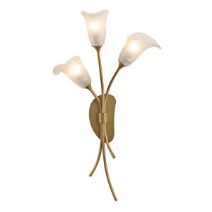 Ancona Wall Lamp 3 Light G9 Satin French Gold/Frosted Glass