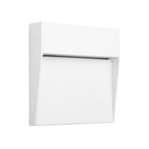 Baker Wall Lamp Small Square, 3W LED, 3000K, 150lm, IP54, Sand White, 3yrs Warranty