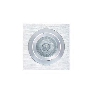 Basico GU10 Swivel Downlight 9.2cm Square 1 x GU10 Max 50W Aluminium, Cut Out: 80mm, Lampholder Included