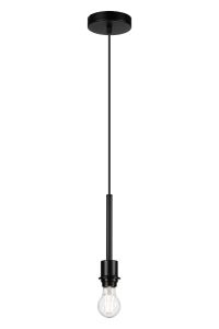 Baymont 12cm Satin Black 1 Light E27 Universal Single Pendant, Suitable For A Vast Selection Of Shades