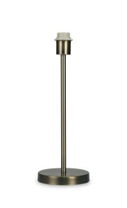 Cedar Round Base Medium Table Lamp Without Shade, Inline Switch, 1 Light E27 Antique Brass