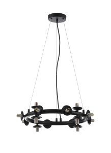 Cisko Circular Pendant Frame Only, 16 x G9, Satin Black