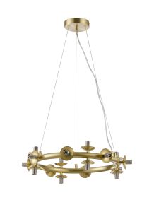 Cisko Circular Pendant Frame Only, 16 x G9, Satin Gold