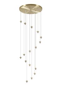 Cisko Pendant Frame Only, 16 x G9, Satin Gold