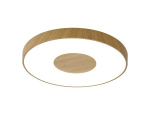 Coin 65cm Round Ceiling 100W LED With Remote Control 2700K-5000K, 6000lm, Wood Effect, 3yrs Warranty