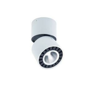 Columbretes Spotlight 8.5cm Round 12W LED 3000K, 1040lm, Matt White, 3yrs Warranty