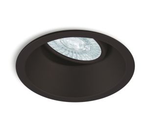 Comfort 9.6cm Round Downlight GU10, Matt Black, Cut Out: 80mm, Lampholder Included