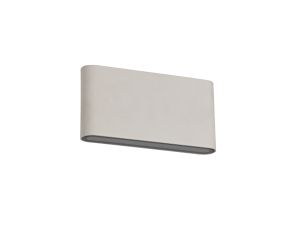 Contour Up & Downward Lighting Large Wall Light 2x6W LED 3000K, 452lm, Sand White, IP54, 3yrs Warranty