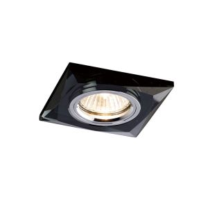 Crystal Downlight Chamfered Square Rim Only Black, IL30800 REQUIRED TO COMPLETE THE ITEM, Cut Out: 62mm