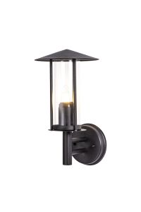 Dalton Wall Lamp 1 Light E27 IP44 Exterior Black/Clear