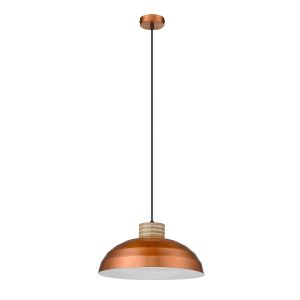 Romeo 1 Light E27 Adjustable Copper Pendant