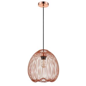 Sveva 1 Light Adjustable Dimmable Copper E27 Pendant