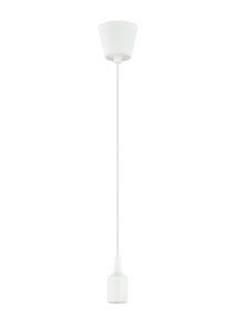 Dreifa 1.5m Suspension Kit 1 Light White,9cm Plastic Base and Silicon Lampholder Cover, E27 Max 20W, c/w Ceiling Bracket (Maximum Load 1.5kg)