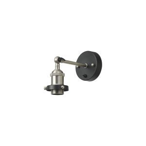 Dreifa Switched Wall Light 1 Light Black/Satin Nickel, E27