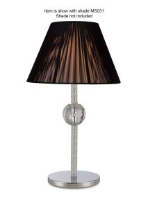 Elena Table Lamp WITHOUT SHADE 1 Light E27 Polished Chrome/Crystal