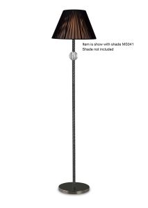 Elena Floor Lamp Without Shade 1 Light E27 Black Chrome/Crystal