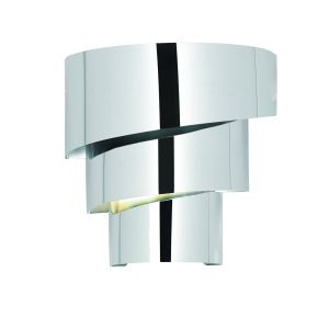 Endon EVERETT-1WBCH Everett Single Wall Light Polished Chrome Plate Finish