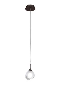 Fragma 10cm Pendant 1 Light G9, Black Chrome