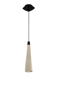 Ghery Pendant 1 Light GU10, Cement / Matt Black