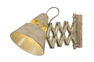 Industrial Wall Light 1 Light 40W E27, Sand Metal