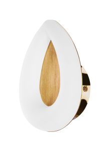 Juno Wall Lamp 5W LED 3000K, 450lm, Satin Gold/Frosted Acrylic/Gold, 3yrs Warranty