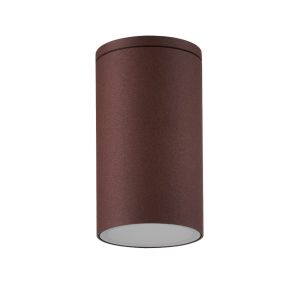 Kandanchu 6cm Tall Round Ceiling Spotlight, 1 x GU10, IP54, Rust Brown, 2yrs Warranty