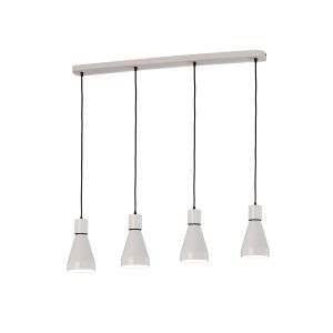 Kos Linear Pendant 4L 4 x E27 Max 40W, White / Black