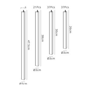 Akon Clear Crystal Glass Pack For NU87459 & NU87462 (VERTICAL OVAL DESIGN)