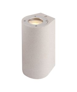 Jeno Round Wall Lamp, 2 x GU10 (Max 12W), IP65, White Concrete, 2yrs Warranty