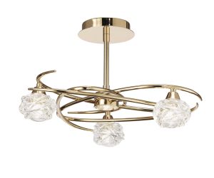 Maremagnum Ceiling 3 Light G9, French Gold