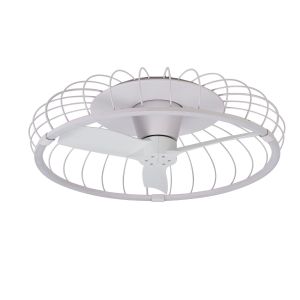 Nature 79cm 75W LED Dimmable Ceiling Light With Built-In 30W DC Reversible Fan, White Finish c/w Remote & APP Control, 5000lm
