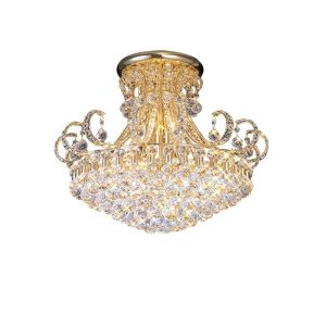 Pearl 60cm Ceiling 12 Light E14 French Gold/Crystal Item Weight: 18.3kg