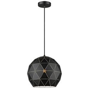 Weston 1 Light Adjustable E27 Dimmable Matt Black Pendant