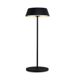 Relax Battery Operated Table Lamp , 2W LED, 3000K, 180lm, IP54, USB Charging Cable Included, Touch Dimmable, Black, 3yrs Warranty