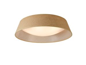 Sabina 59cm Ceiling 5 x E27 (Max 20W), Brown Linen Shade/White Acrylic