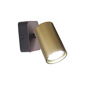 Sal 1 Light Wall Light GU10, Satin Gold/Matt Black