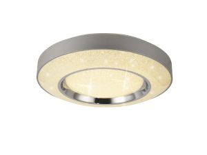 Santorini 52cm Ceiling 36W LED With Remote Control 3000K-6000K, 2400lm, Polished Chrome / Silver, 3yrs Warranty